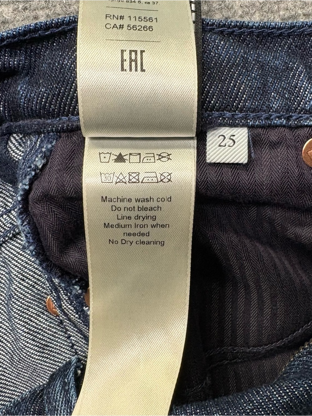 7 For All Mankind Jeans Womens 25 Blue Modern Dojo Tailorless Stormy Wide Leg - Picture 7 of 15
